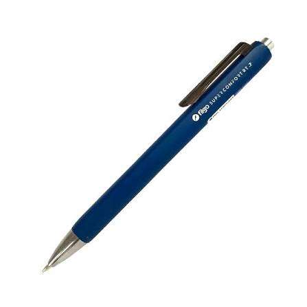 Lapicera Super confort Filgo retractil  negra y azul