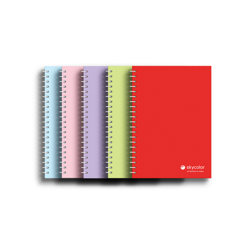 Cuaderno universitario rayado y cuadriculado