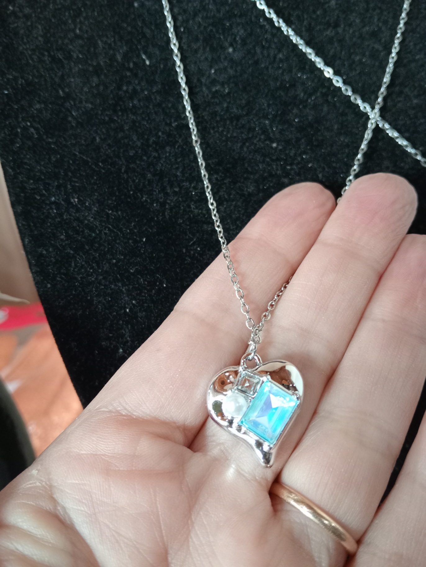 Cadenita acero quirúrgico corazón 