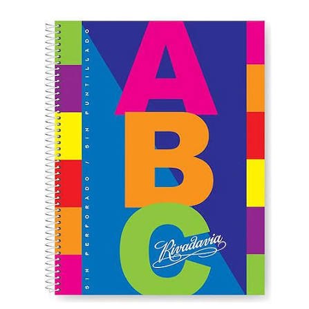 Cuaderno ABC espiralado rayado Rivadavia
