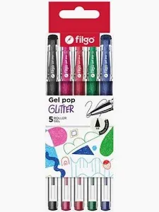 Lapicera glitter x5