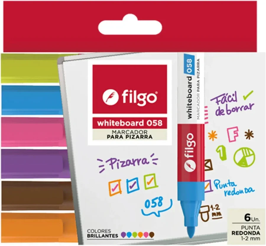 Marcador pizarra Filgo x6 