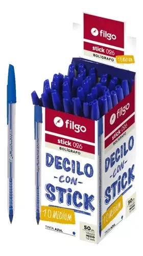 Lapicera Stick azul o negra