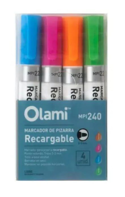Marcadores pizzara recargable x4 Olami