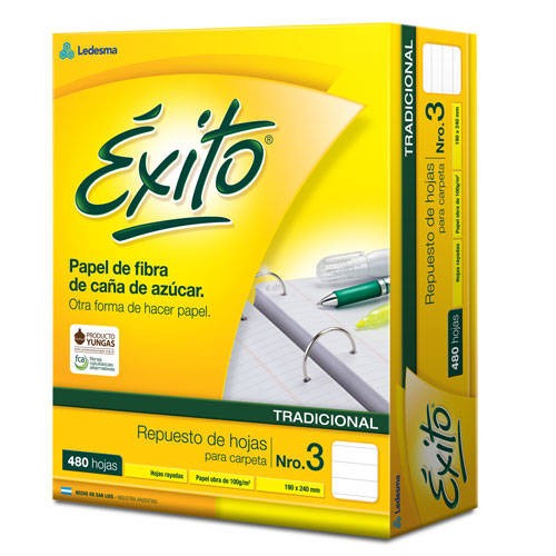 Hojas x480 Exito rayada