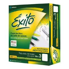 Hojas Exito x480 cuadriculado margen reforzado