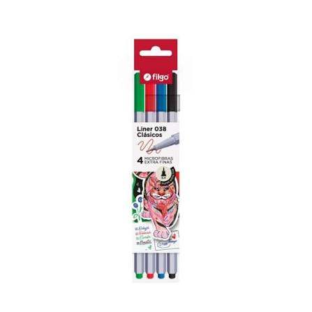 Microfibra x4 filgo Rojo, negro, azul y verde